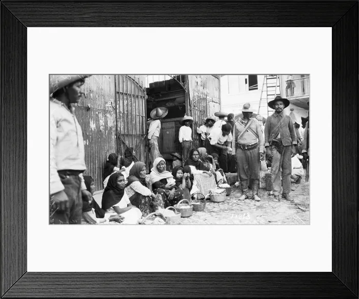 Framed Print : People in Plaza