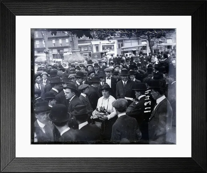 Framed Print : Reba Edelson Amidst a Group of People Framed Print : Reba Edelson Amidst a Group of People