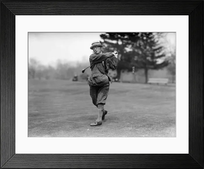 Framed Print : Walter Travis Shown Swinging Golf Club Framed Print : Walter Travis Shown Swinging Golf Club