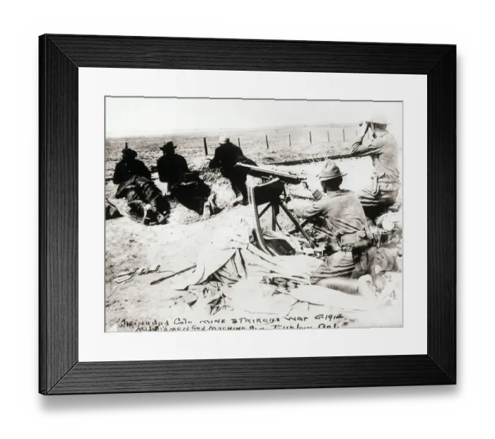 Framed Print : Militiamen and Machine Gun Framed Print : Militiamen and Machine Gun