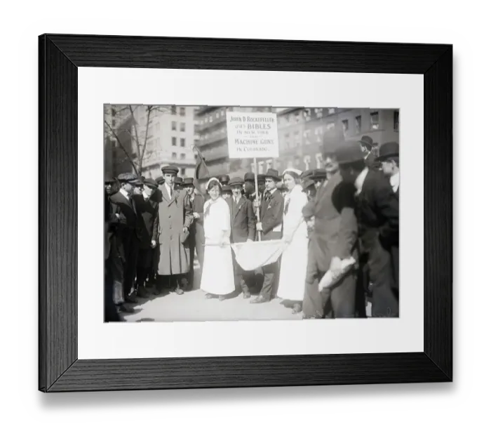 Framed Print : Anti-Rockefeller Demonstrators Framed Print : Anti-Rockefeller Demonstrators