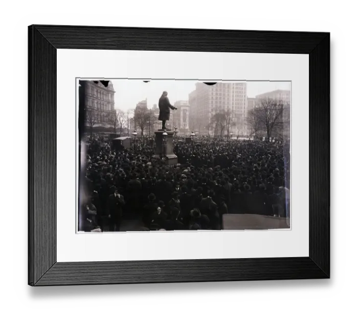 Framed Print : IWW Crowd Gathered in City Hall Park Framed Print : IWW Crowd Gathered in City Hall Park