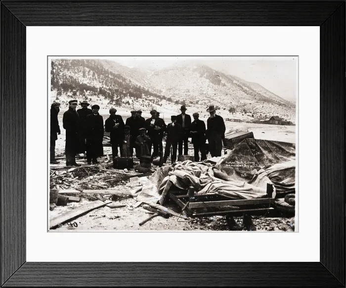 Framed Print : Men Amongst Ruins of Forbes Tent Colony Framed Print : Men Amongst Ruins of Forbes Tent Colony