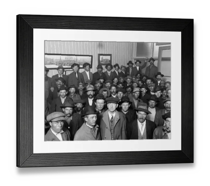 Framed Print : Strikers in United Miners of America Office Framed Print : Strikers in United Miners of America Office