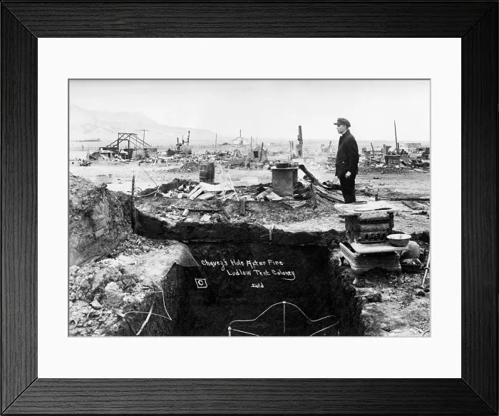 Framed Print : Chavez's Hole at Ludlow Tent Colony Framed Print : Chavez's Hole at Ludlow Tent Colony