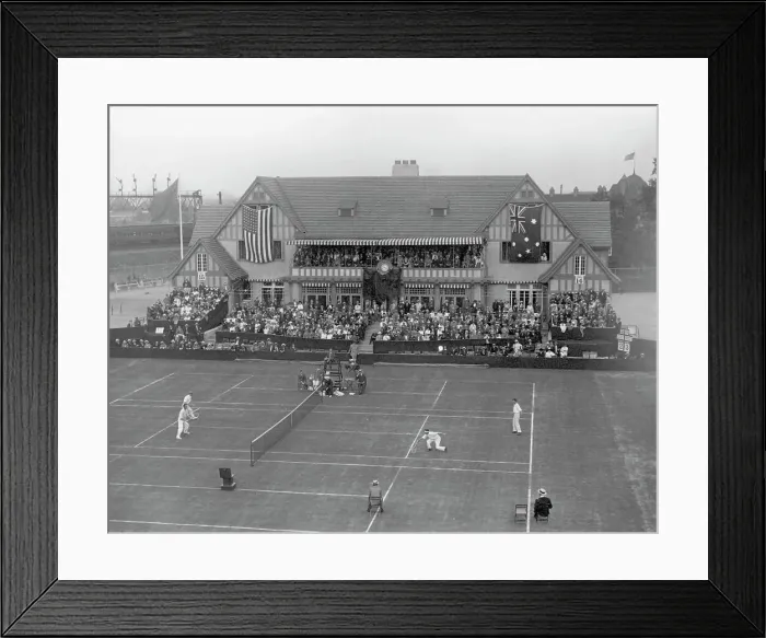 Framed Print : Tennis Match In The Davis Cup Framed Print : Tennis Match In The Davis Cup