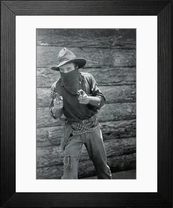 Framed Print : William S. Hart as a Masked Gunfighter Framed Print : William S. Hart as a Masked Gunfighter