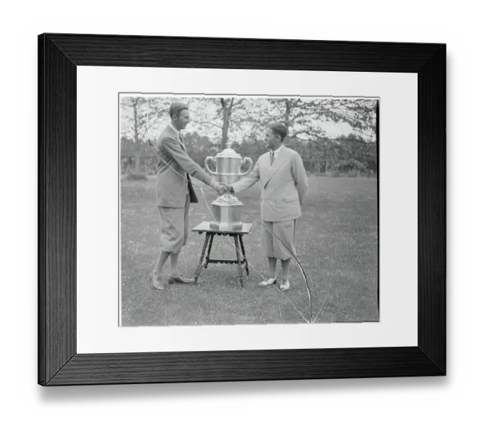 Framed Print : Golfers Acknowledging Win Framed Print : Golfers Acknowledging Win