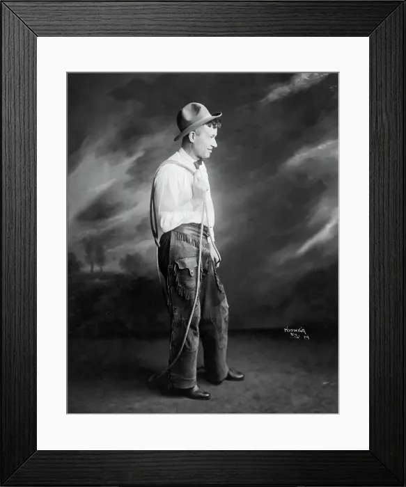 Framed Print : Will Rogers In Typical Cowboy Outfit