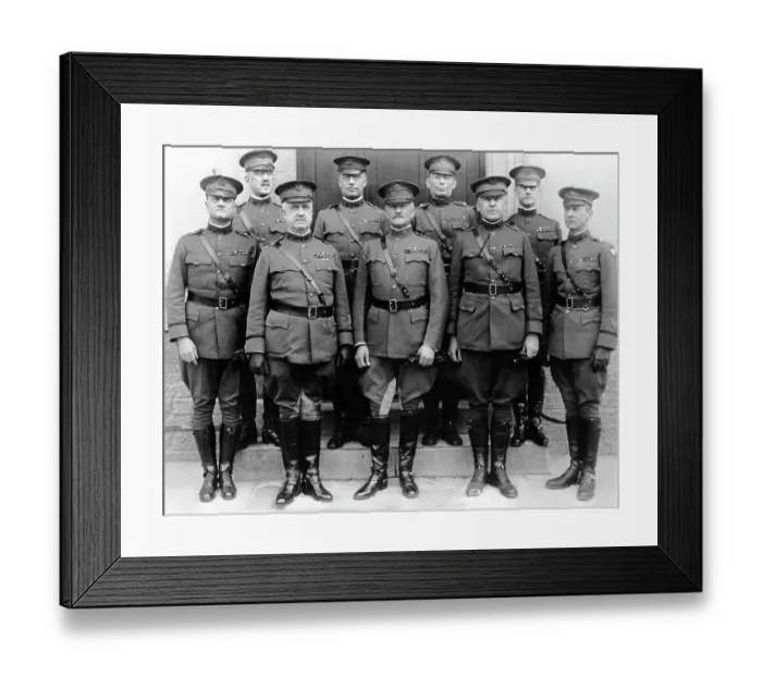 Framed Print : World War I Military Officers Posing Together Framed Print : World War I Military Officers Posing Together