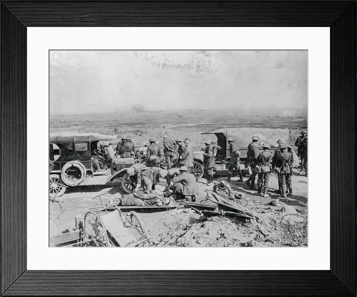 Framed Print : Medics Working in Battlefield During World War I Framed Print : Medics Working in Battlefield During World War I