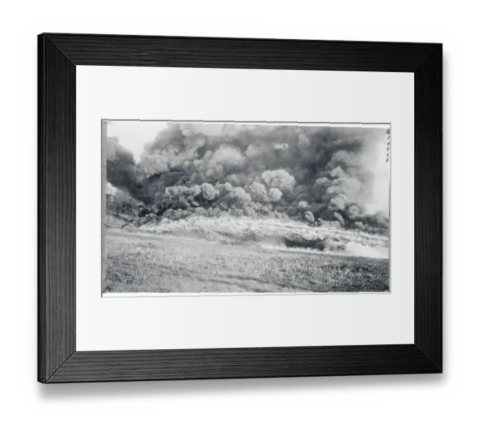 Framed Print : Discharge From a British Flame-Thrower Framed Print : Discharge From a British Flame-Thrower