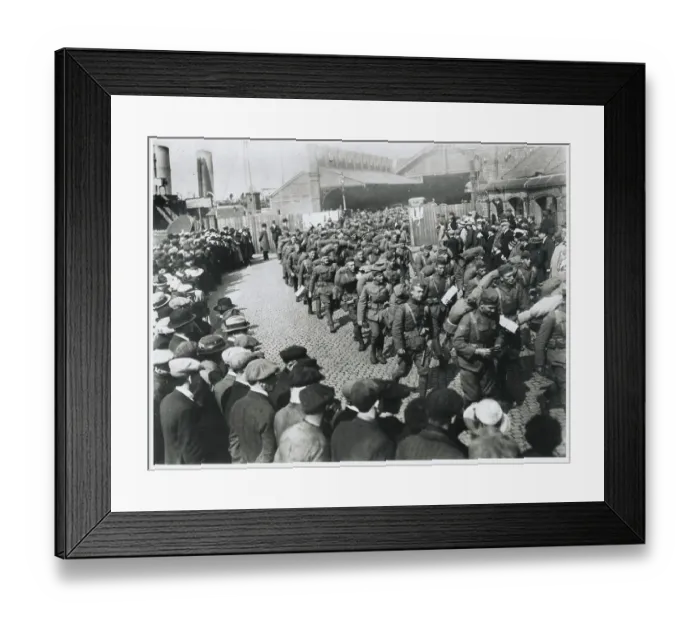 Framed Print : US Troops Arriving in England Framed Print : US Troops Arriving in England
