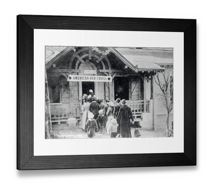 Framed Print : Civilians Entering American Red Cross Dispensary Framed Print : Civilians Entering American Red Cross Dispensary