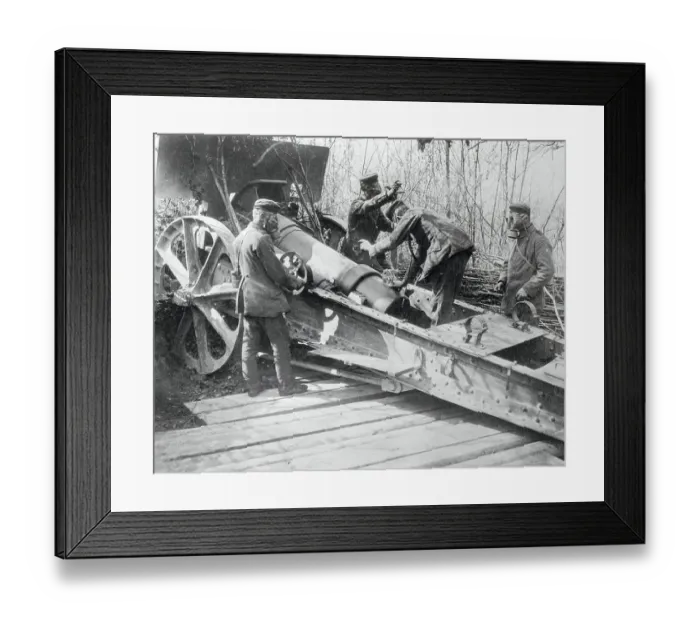Framed Print : Soldiers Readying Their Artillery Framed Print : Soldiers Readying Their Artillery