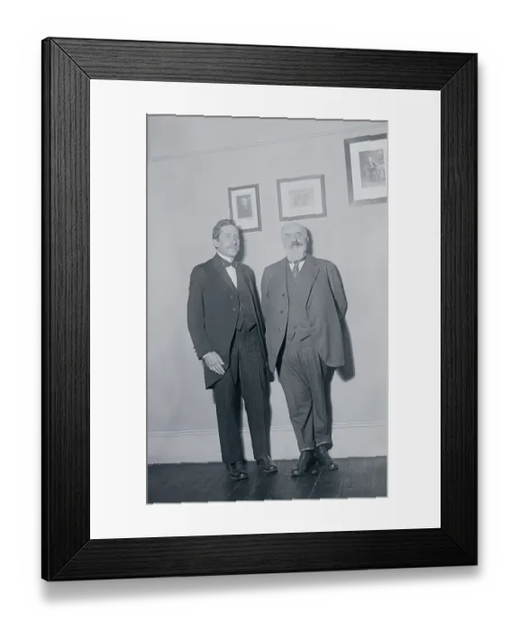 Framed Print : French Scientists Posing at Franklin Institute Framed Print : French Scientists Posing at Franklin Institute