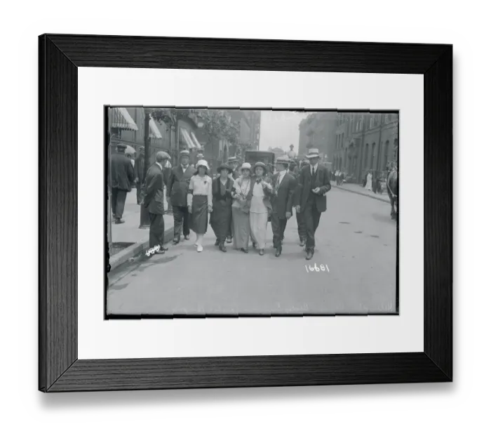 Framed Print : Suffragettes and Supporters Together Framed Print : Suffragettes and Supporters Together