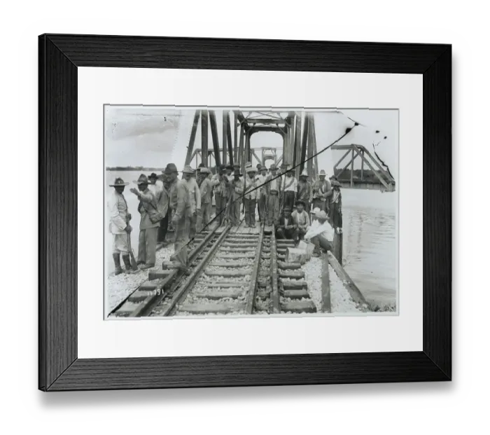 Framed Print : Troops Guarding Tamesi Bridge Framed Print : Troops Guarding Tamesi Bridge