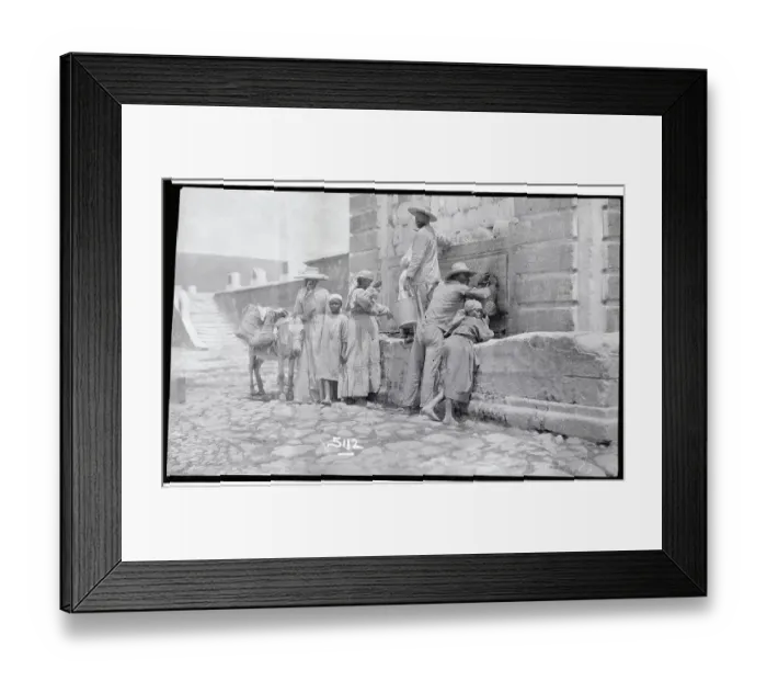 Framed Print : Haitian natives at fountain Framed Print : Haitian natives at fountain