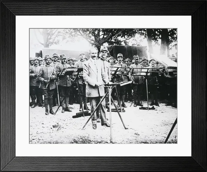 Framed Print : Arturo Toscanini Leads Band During World War I Framed Print : Arturo Toscanini Leads Band During World War I