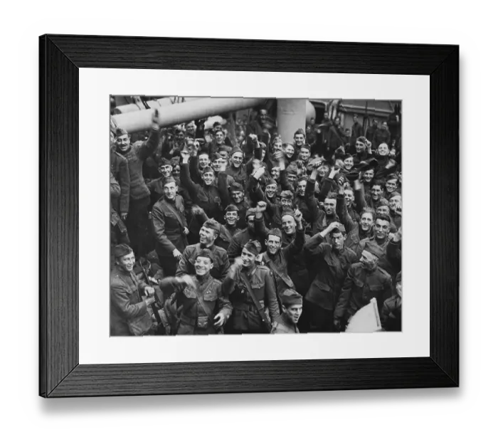 Framed Print : Soldiers Arriving in Hoboken, New Jersey Framed Print : Soldiers Arriving in Hoboken, New Jersey