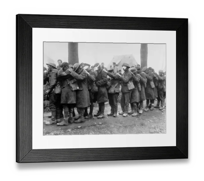 Framed Print : British Troops Blinded During World War I Framed Print : British Troops Blinded During World War I