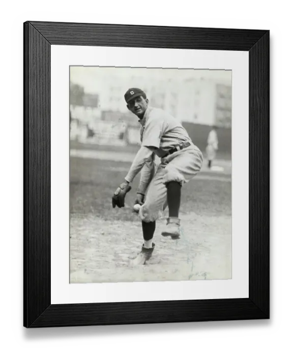 Framed Print : Baseball Player Joe Jackson Preparing to Pitch Framed Print : Baseball Player Joe Jackson Preparing to Pitch