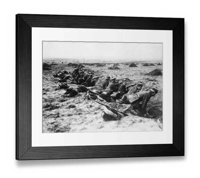 Framed Print : German Soldiers with Rifles Framed Print : German Soldiers with Rifles