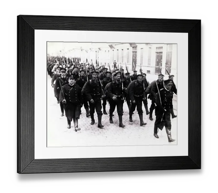 Framed Print : Soldiers Entering Brussels Framed Print : Soldiers Entering Brussels