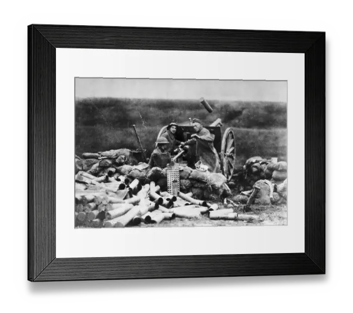 Framed Print : American Artillery During World War I