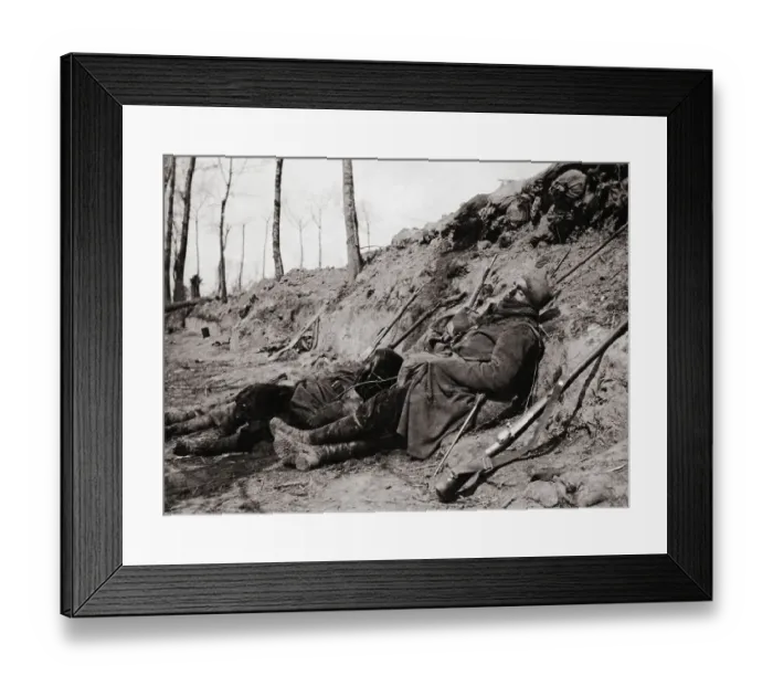 Framed Print : Overcome Soldiers in the Trenches Framed Print : Overcome Soldiers in the Trenches
