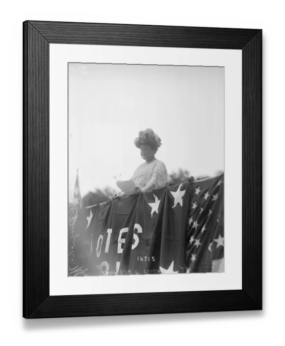 Framed Print : Mrs O.H.P. Belmont Addressing Suffragist at Meeting Framed Print : Mrs O.H.P. Belmont Addressing Suffragist at Meeting