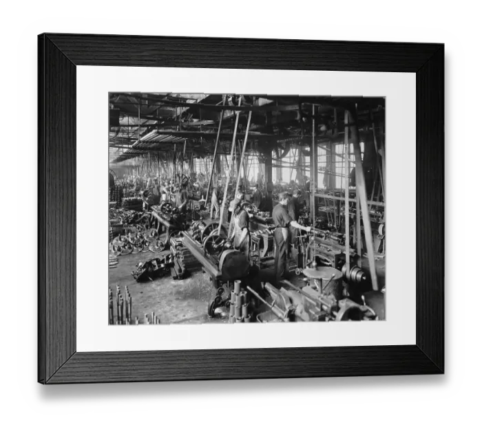 Framed Print : Interior View of Automobile Factory