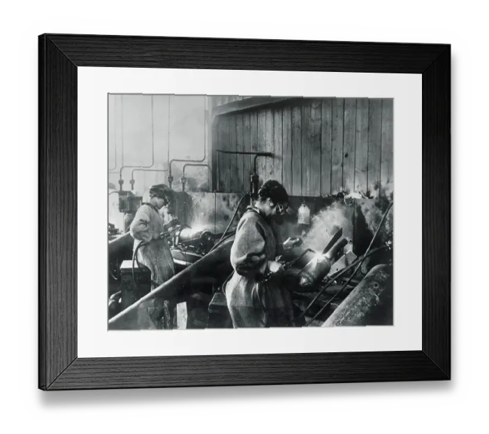 Framed Print : Women Working in War Factory Framed Print : Women Working in War Factory