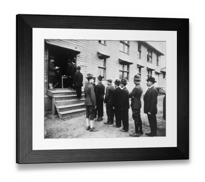 Framed Print : New Military Recruits Waiting in Line for Duty Framed Print : New Military Recruits Waiting in Line for Duty