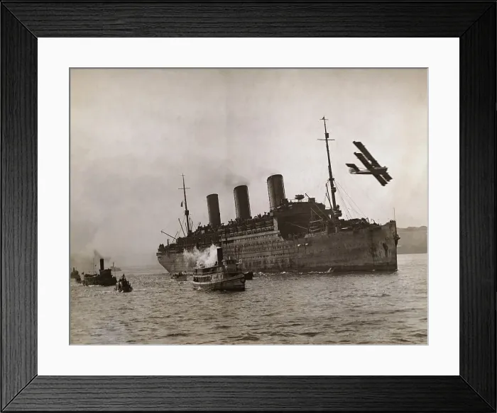 Framed Print : Leviathan Arriving in New York Harbor Framed Print : Leviathan Arriving in New York Harbor