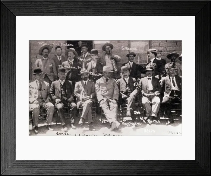 Framed Print : Pancho Villa with F.I. Madera and Others Framed Print : Pancho Villa with F.I. Madera and Others