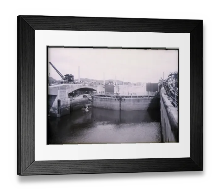 Framed Print : Panama Canal Showing Gates Closed Framed Print : Panama Canal Showing Gates Closed
