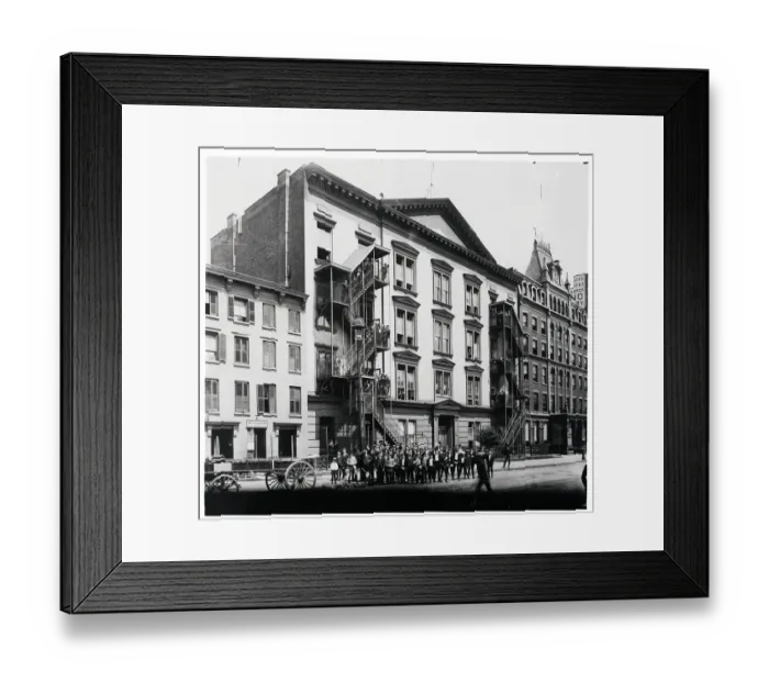 Framed Print : Portrait of Students Returning to New York Public School