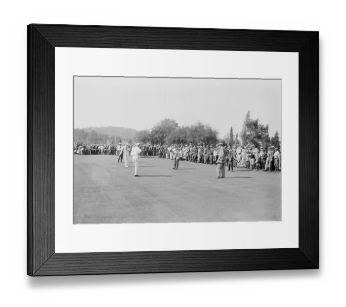 Framed Print : Golf Tournament Between American and British Players Framed Print : Golf Tournament Between American and British Players