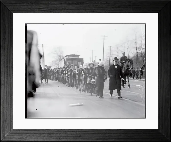 Framed Print : Suffragette Rosalie Jones Hiking Framed Print : Suffragette Rosalie Jones Hiking