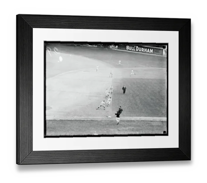 Framed Print : Baseball Action During Yanks Washington Game