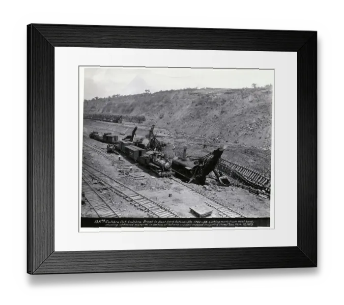 Framed Print : View of Construction at Culebra Cut Framed Print : View of Construction at Culebra Cut
