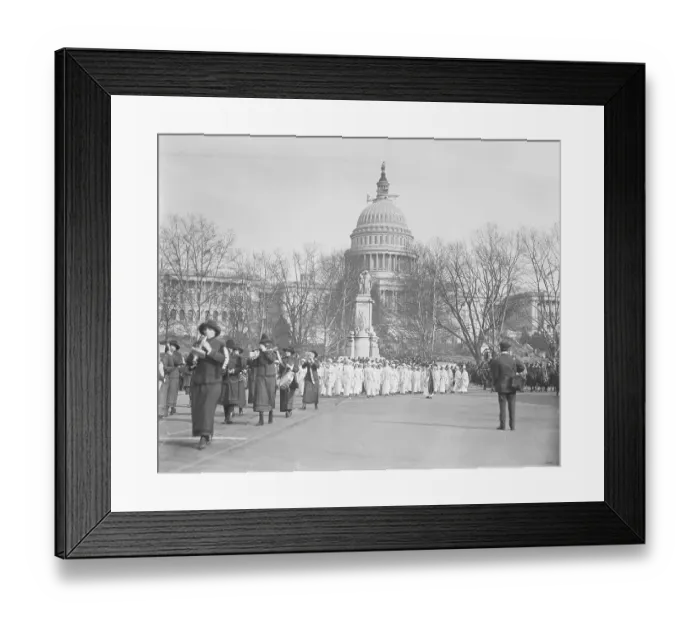 Framed Print : Suffragette Parade near Capitol Framed Print : Suffragette Parade near Capitol