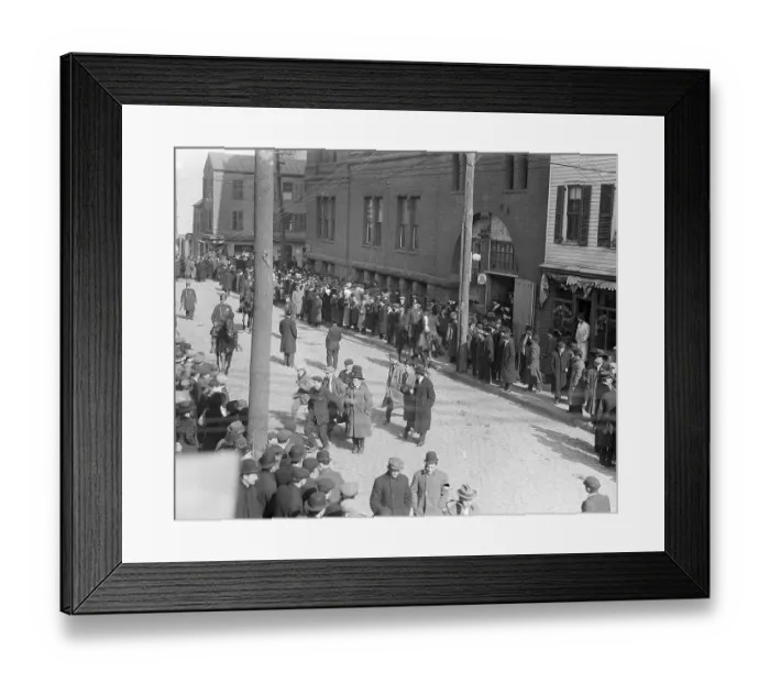 Framed Print : Silk Strikers Demonstrate in Town Framed Print : Silk Strikers Demonstrate in Town