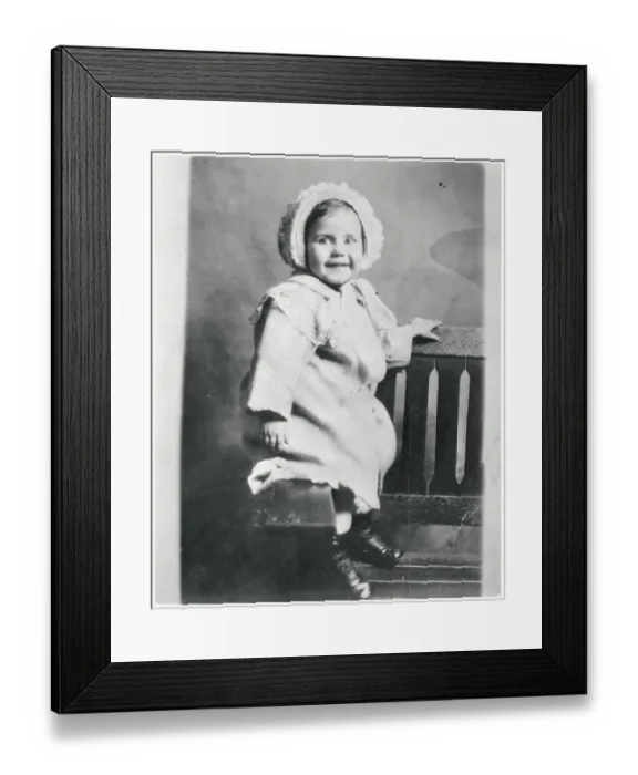 Framed Print : Ginger Rogers at Age Two Framed Print : Ginger Rogers at Age Two