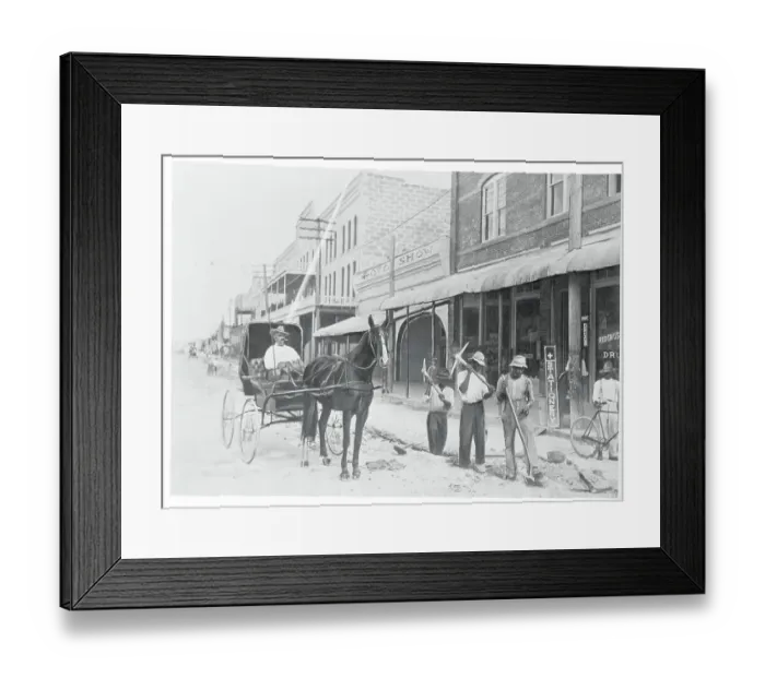Framed Print : Men Working on Flagler Street Framed Print : Men Working on Flagler Street