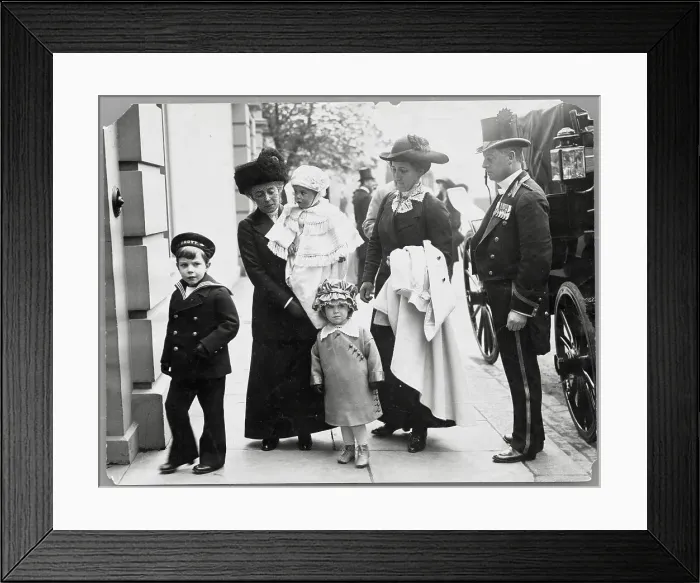 Framed Print : Swedish Royal Children and Nurses Framed Print : Swedish Royal Children and Nurses