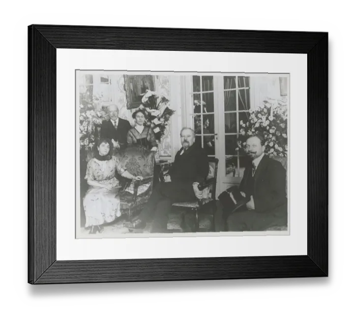Framed Print : Raymond Poincare Posing with Family Framed Print : Raymond Poincare Posing with Family