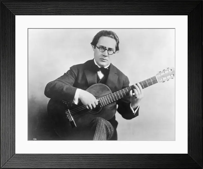 Framed Print : Andres Segovia Seated Holding Guitar Framed Print : Andres Segovia Seated Holding Guitar